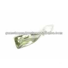 Natural Venta al por mayor Bezel plata colgante hecho a mano de lujo Pepita Gemstone plata joyería fabricante